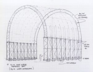 Parabolic Tent drawing